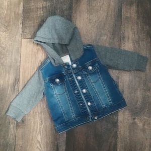 First impressions blue jean jacket